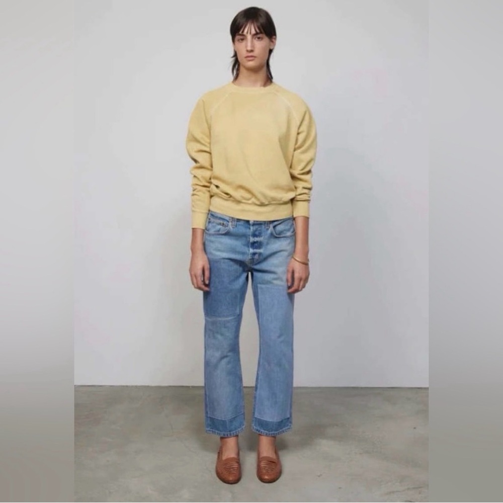 B Sides Marcel Straight Patchwork Jeans Size 26 - image 1